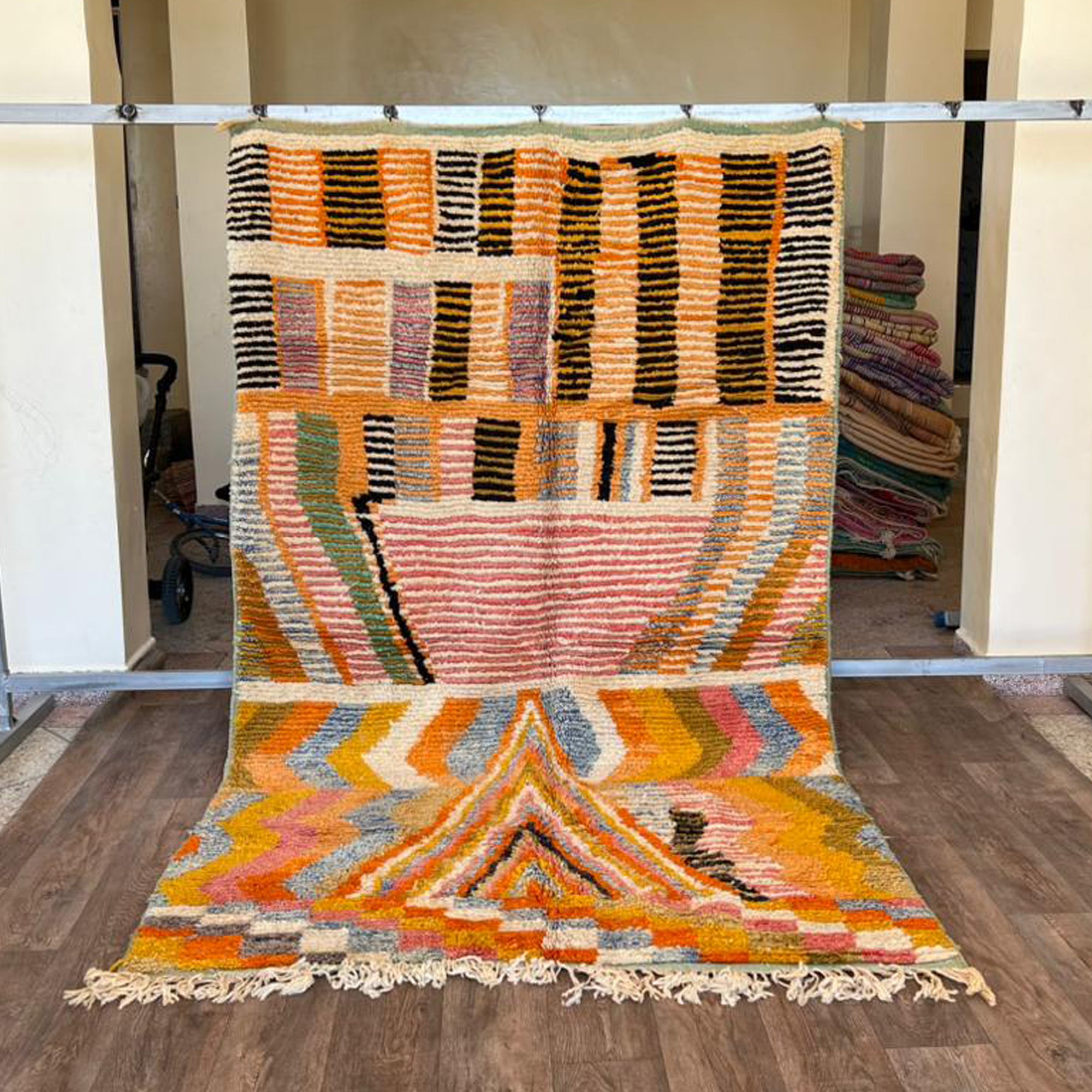 Handmade Moroccan Wool Rug .Kitchen Runner Rug,Gorgeous Beni Ourain Rug,Custom Moroccan Rug