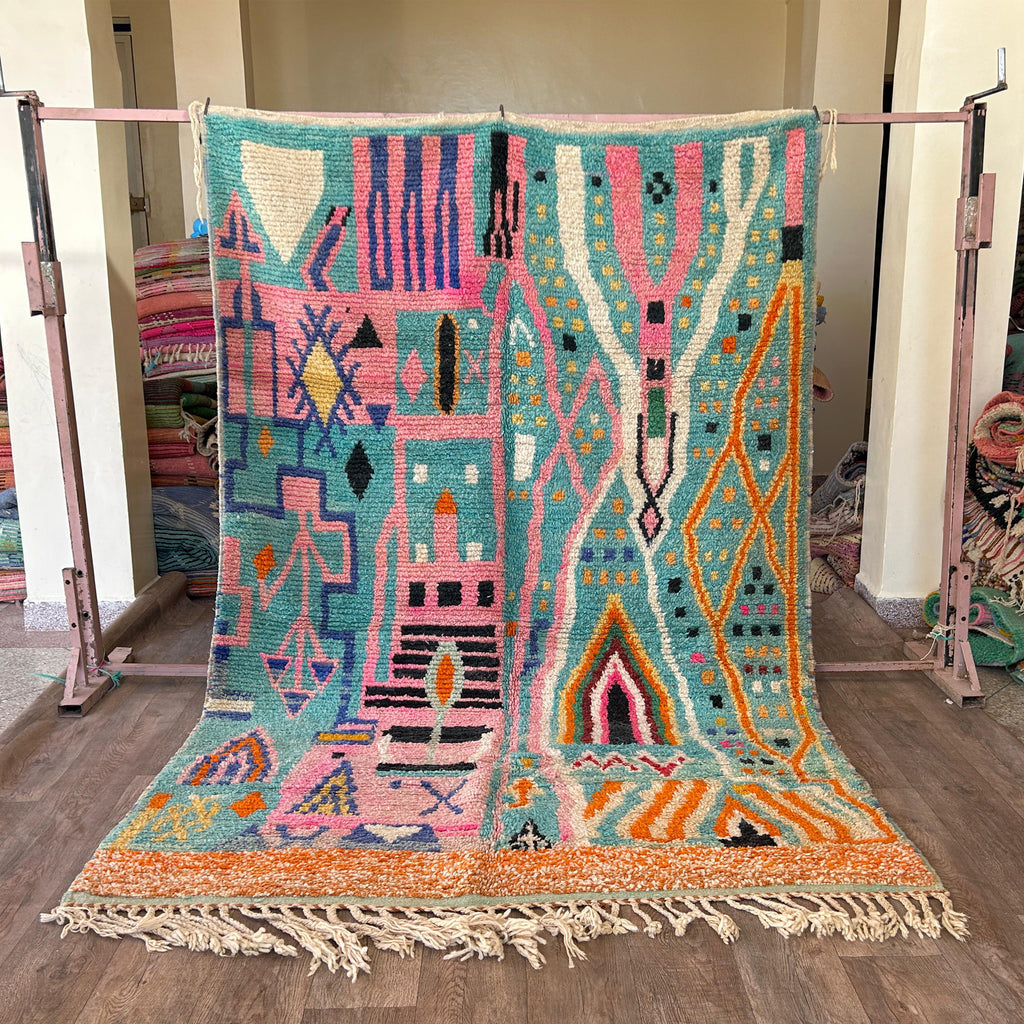 Handmade Moroccan Wool Rug .Kitchen Runner Rug,Gorgeous Beni Ourain Rug,Custom Moroccan Rug.