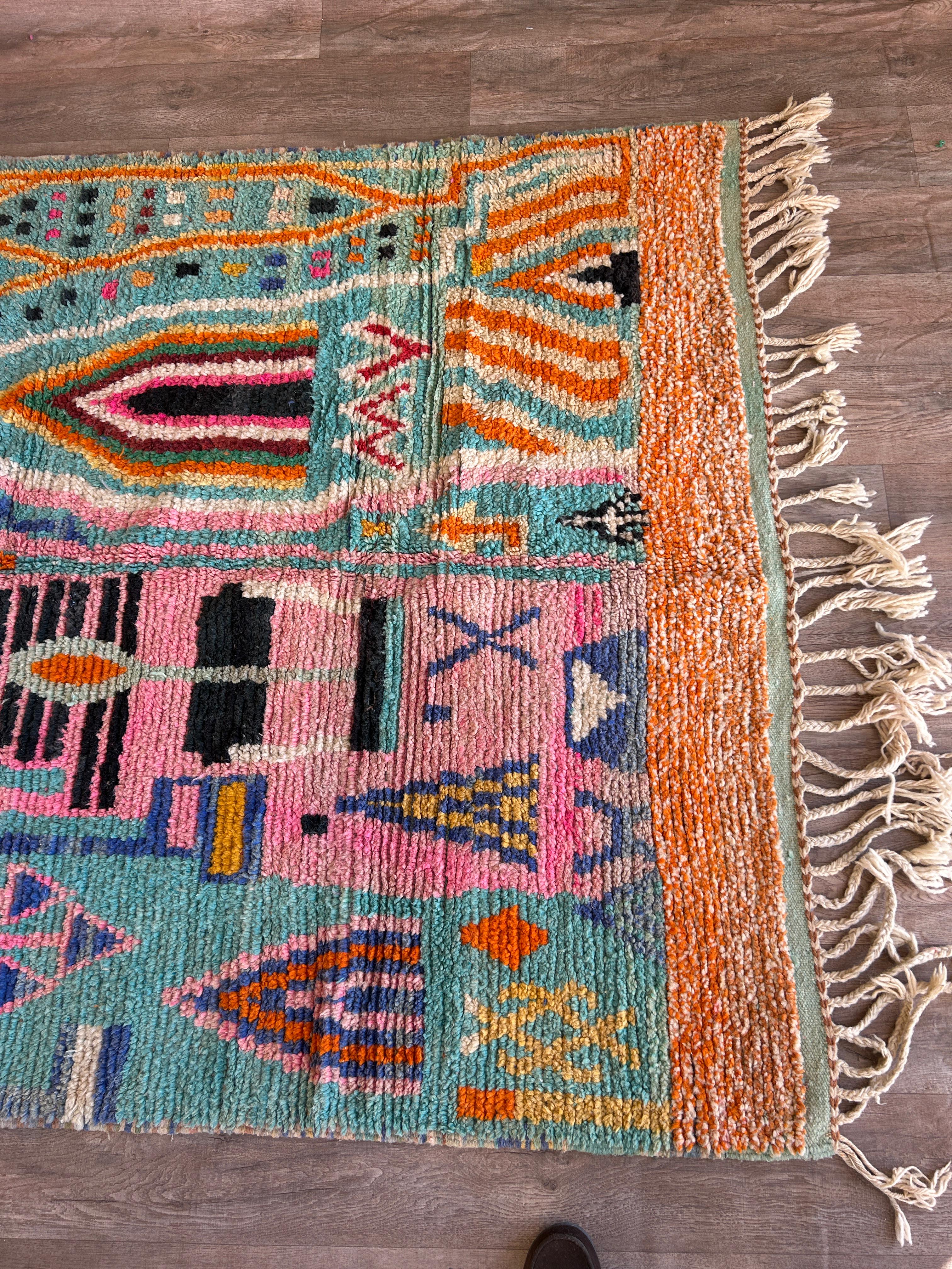 Handmade Moroccan Wool Rug .Kitchen Runner Rug,Gorgeous Beni Ourain Rug,Custom Moroccan Rug.