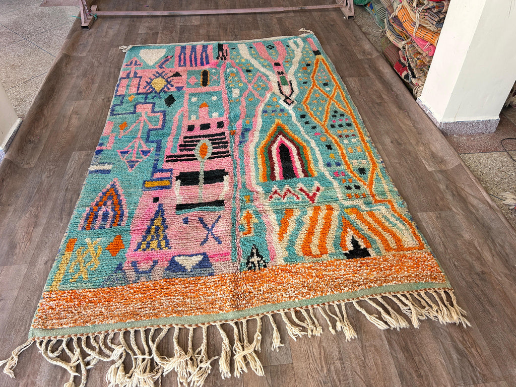 Handmade Moroccan Wool Rug .Kitchen Runner Rug,Gorgeous Beni Ourain Rug,Custom Moroccan Rug.
