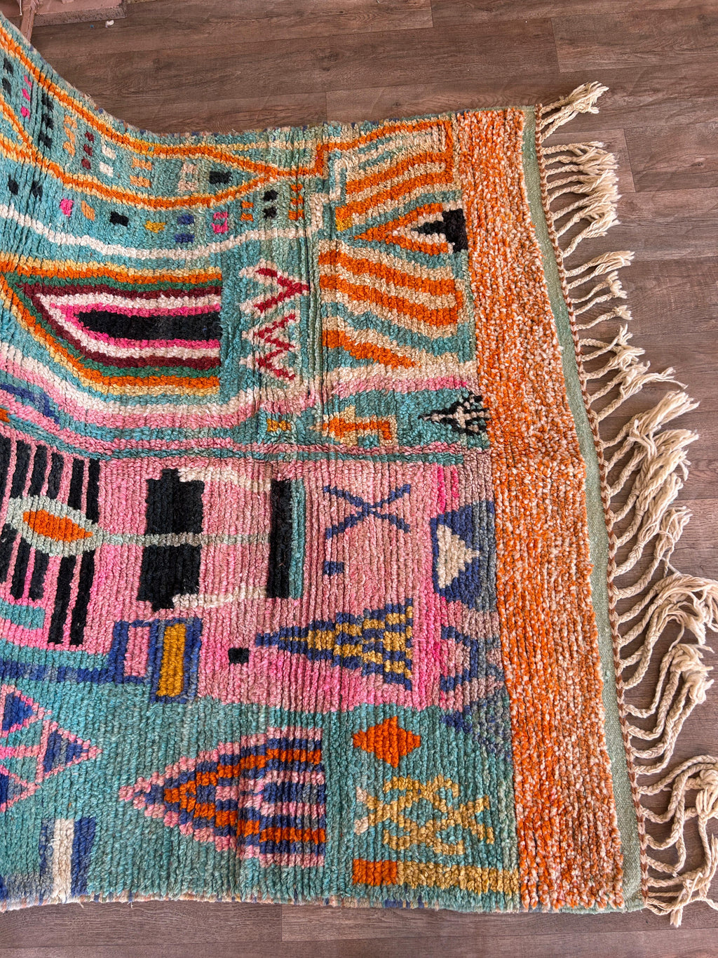 Handmade Moroccan Wool Rug .Kitchen Runner Rug,Gorgeous Beni Ourain Rug,Custom Moroccan Rug.