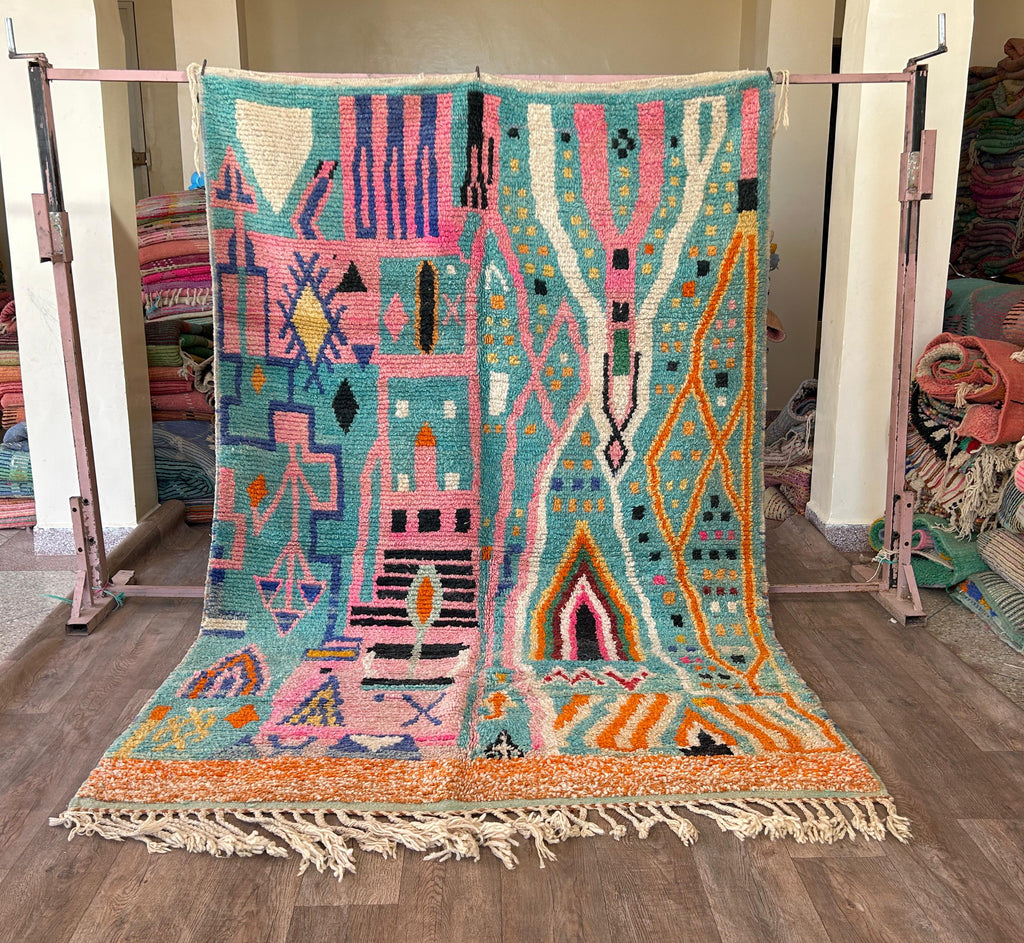 Handmade Moroccan Wool Rug .Kitchen Runner Rug,Gorgeous Beni Ourain Rug,Custom Moroccan Rug.