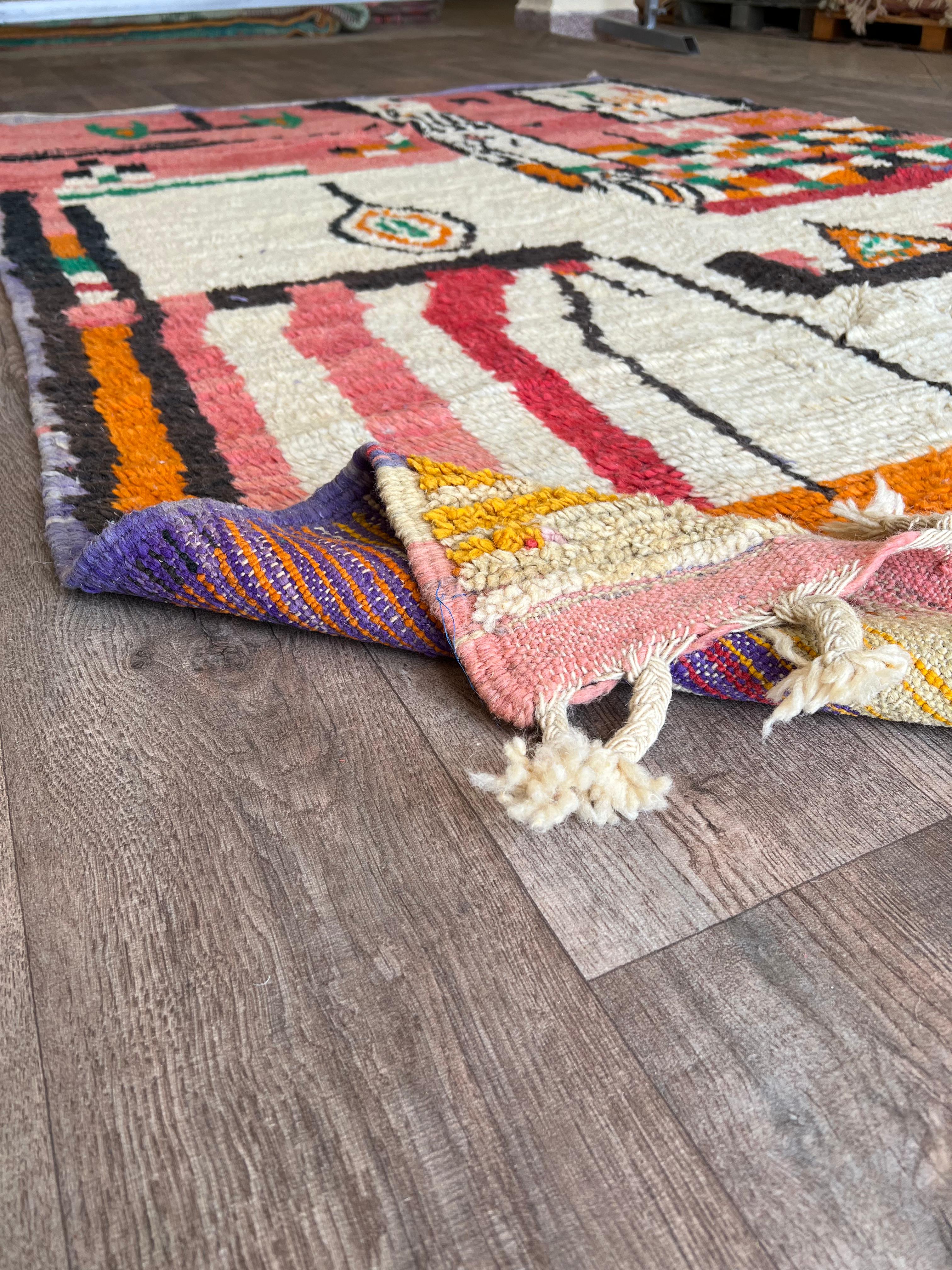 Handmade Moroccan Wool Rug .Kitchen Runner Rug,Gorgeous Beni Ourain Rug,Custom Moroccan Rug,Tribal berber Rug