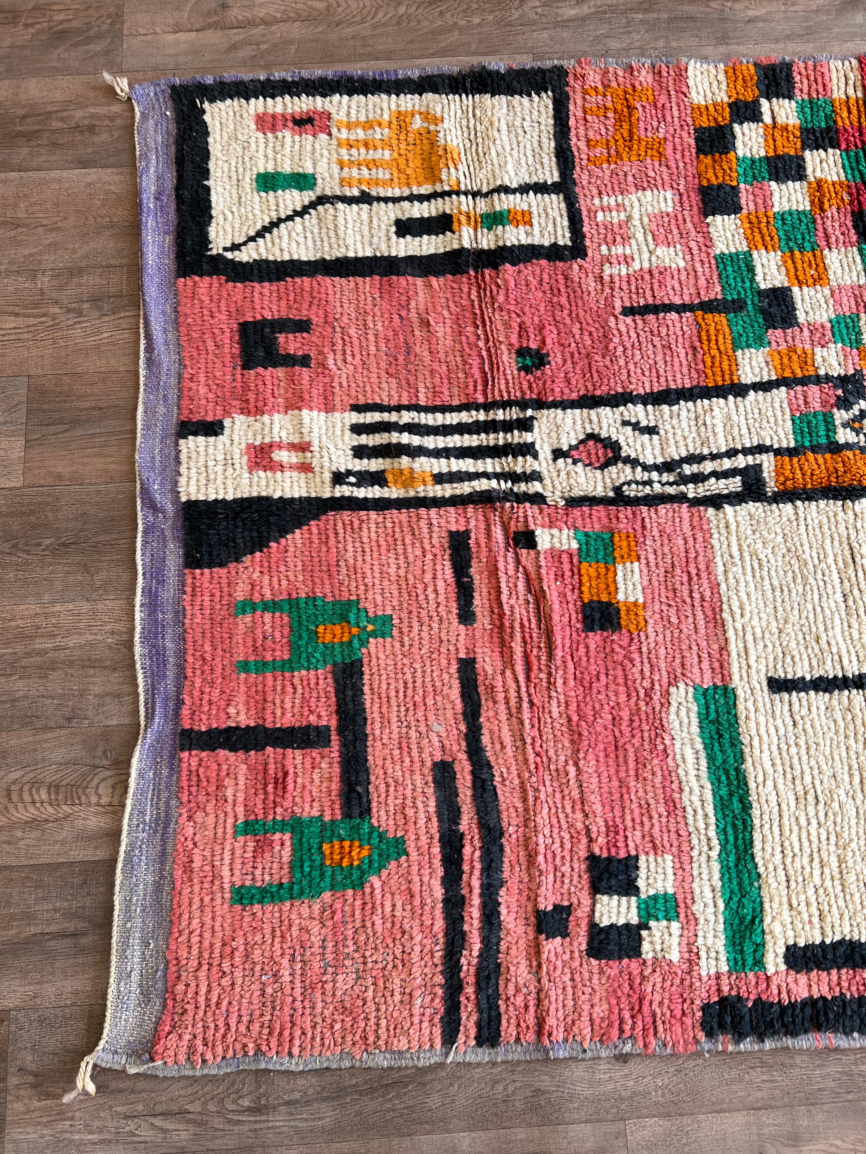 Handmade Moroccan Wool Rug .Kitchen Runner Rug,Gorgeous Beni Ourain Rug,Custom Moroccan Rug,Tribal berber Rug