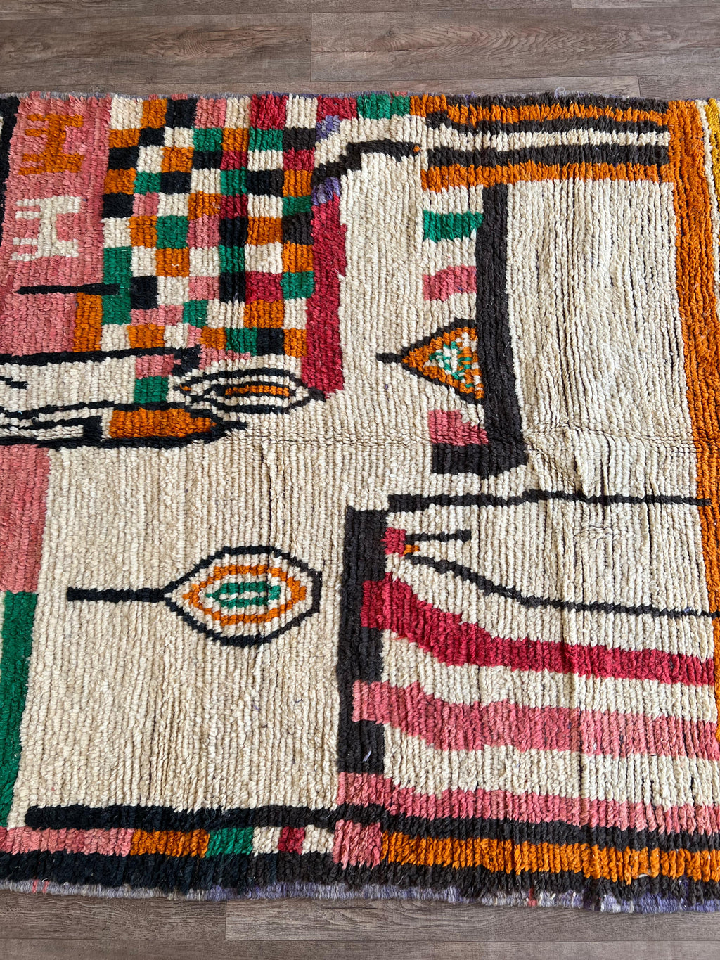 Handmade Moroccan Wool Rug .Kitchen Runner Rug,Gorgeous Beni Ourain Rug,Custom Moroccan Rug,Tribal berber Rug