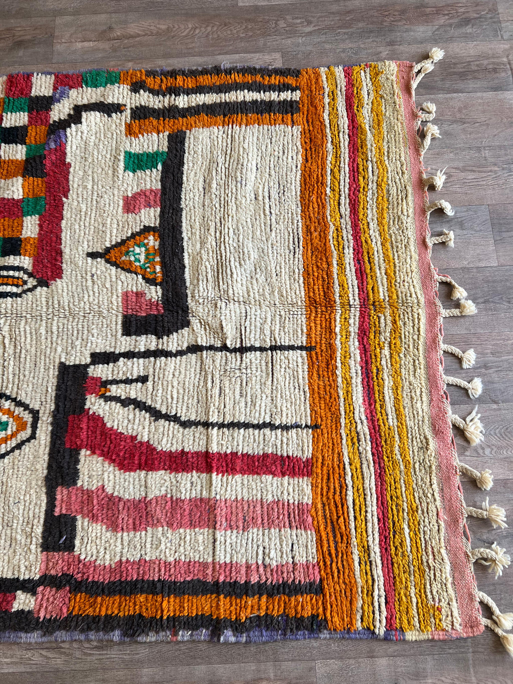 Handmade Moroccan Wool Rug .Kitchen Runner Rug,Gorgeous Beni Ourain Rug,Custom Moroccan Rug,Tribal berber Rug