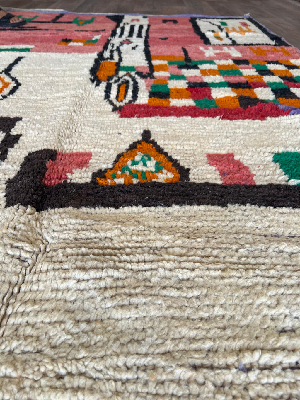 Handmade Moroccan Wool Rug .Kitchen Runner Rug,Gorgeous Beni Ourain Rug,Custom Moroccan Rug,Tribal berber Rug