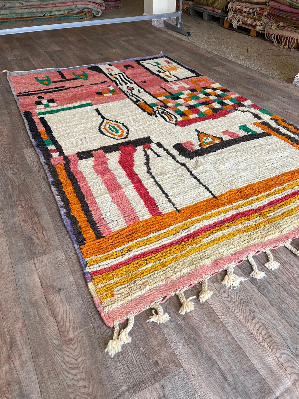 Handmade Moroccan Wool Rug .Kitchen Runner Rug,Gorgeous Beni Ourain Rug,Custom Moroccan Rug,Tribal berber Rug