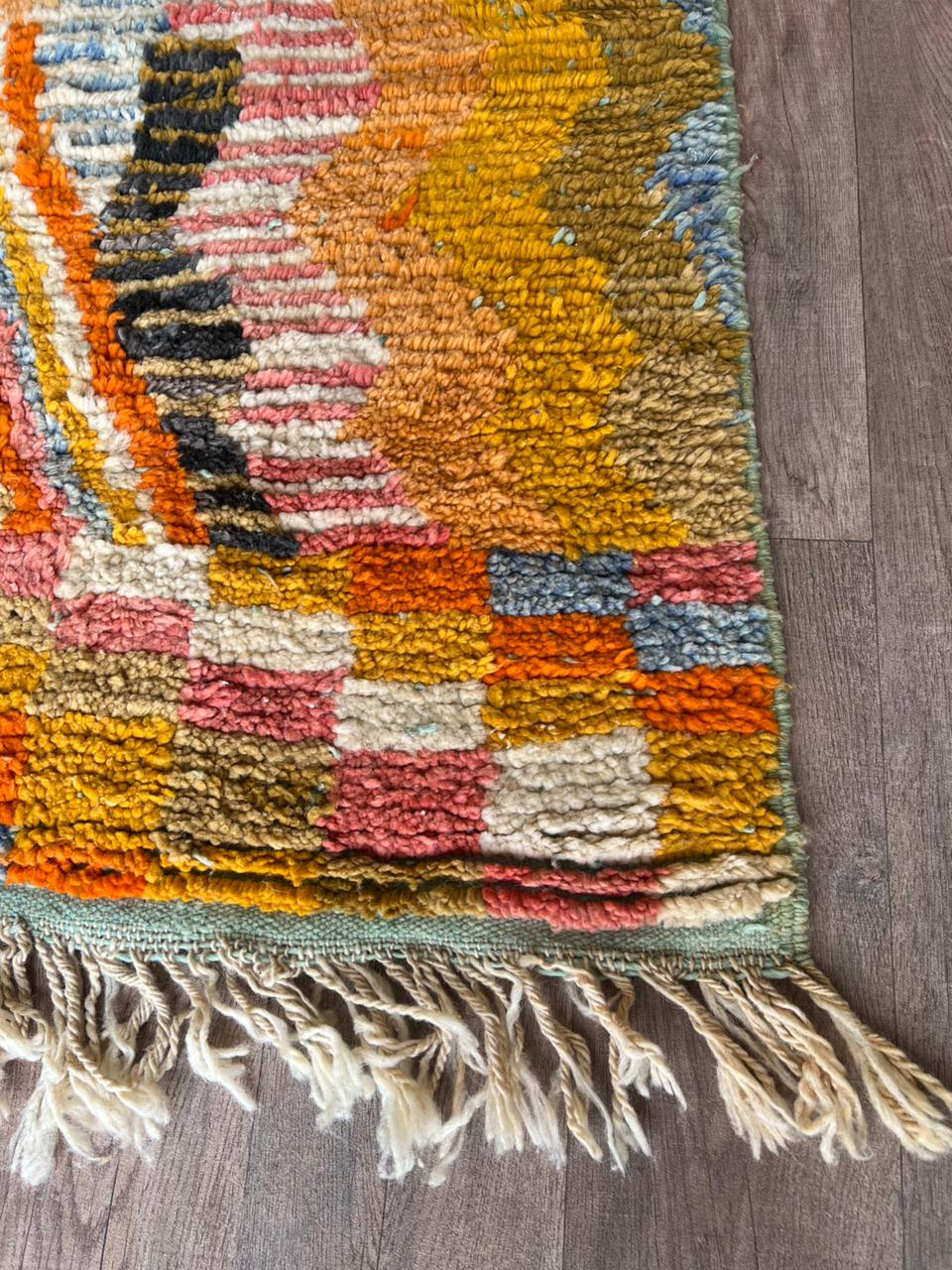 Handmade Moroccan Wool Rug .Kitchen Runner Rug,Gorgeous Beni Ourain Rug,Custom Moroccan Rug