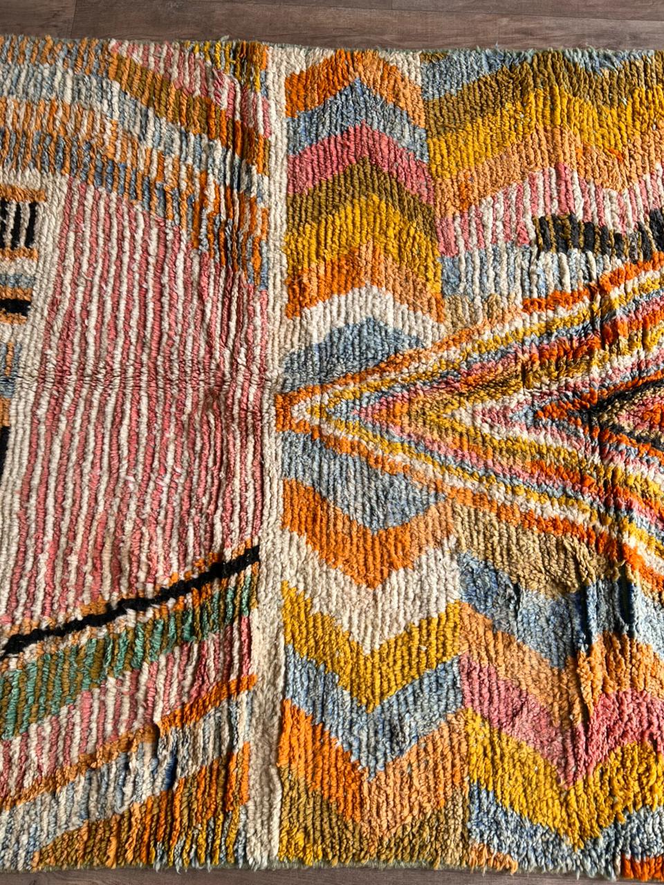 Handmade Moroccan Wool Rug .Kitchen Runner Rug,Gorgeous Beni Ourain Rug,Custom Moroccan Rug