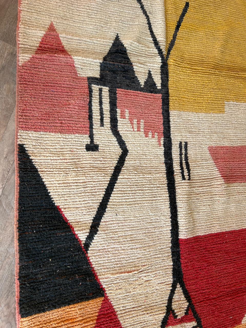 Handmade Rug.large Moroccan Rug, Vibrant Boujaad Rug, Azilal rug, Bright Colored Rug, Abstract Carpet, Bohemian Rug, Tapis Marocain