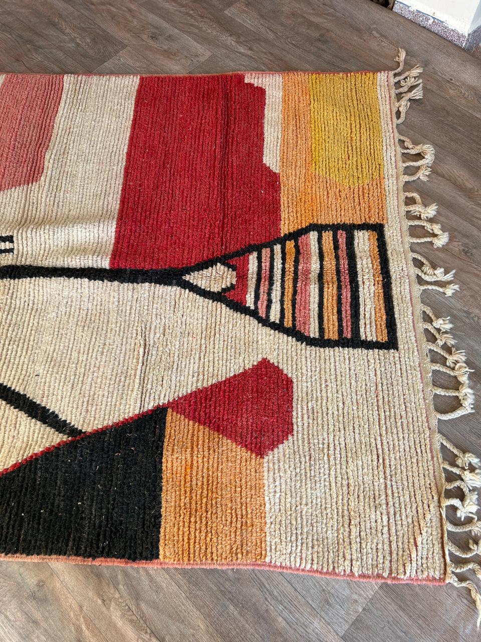 Handmade Rug.large Moroccan Rug, Vibrant Boujaad Rug, Azilal rug, Bright Colored Rug, Abstract Carpet, Bohemian Rug, Tapis Marocain