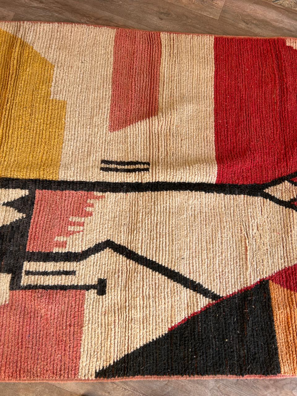 Handmade Rug.large Moroccan Rug, Vibrant Boujaad Rug, Azilal rug, Bright Colored Rug, Abstract Carpet, Bohemian Rug, Tapis Marocain